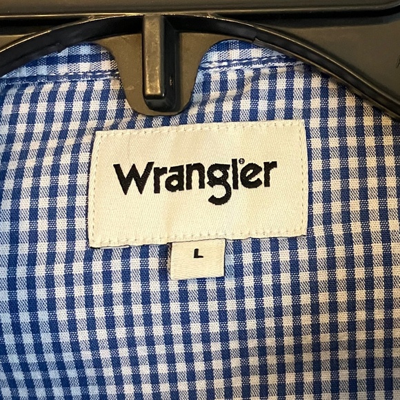 Wrangler navy and white checked western shirt - Picture 4 of 7